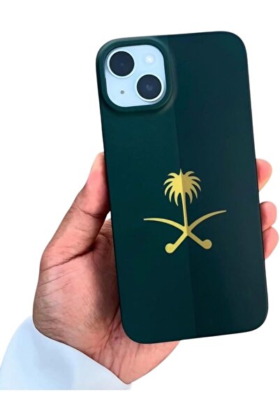 Generic iPhone 13 Case with Kingdom of Saudi Arabia Emblem, Matte Black