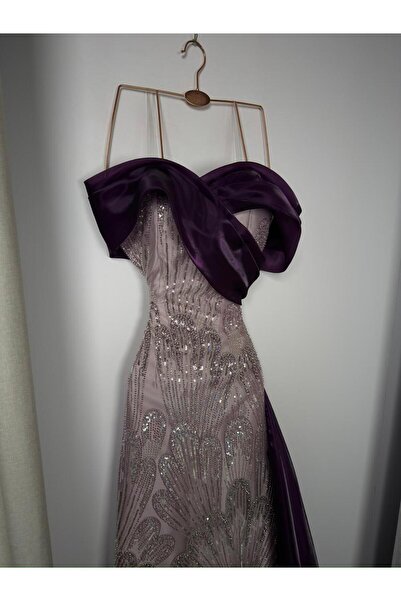 SERA purple evening dress