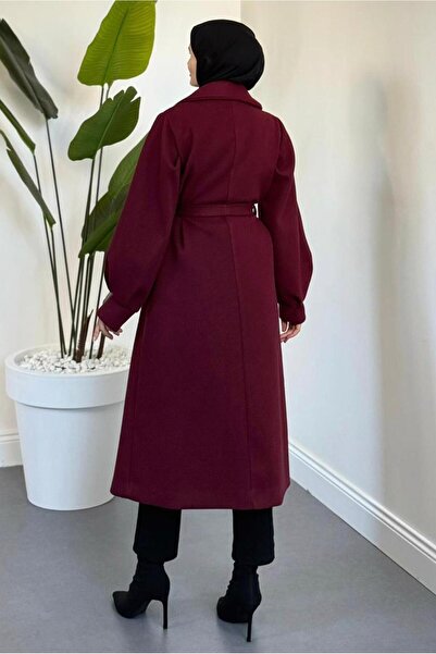 TRENDTESETTÜR ΓΥΝΑΙΚΕΙΟ ΠΑΛΤΟ ΚΑΤΑΚΟΡΥΦΑΣ ΜΕ ΖΩΝΗ ΜΠΟΡΔΟ T 3526