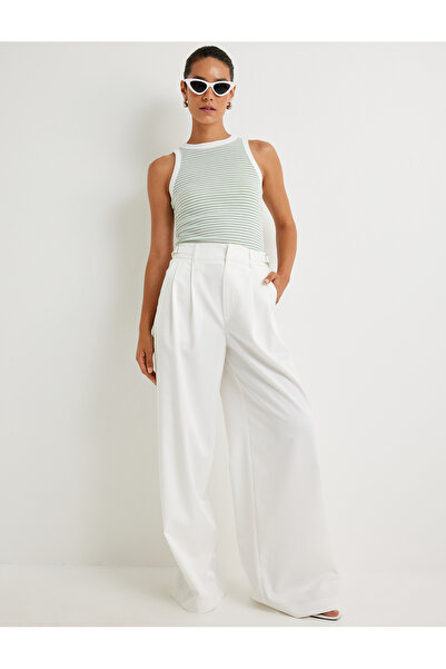 Koton Halter Neck Tank Top Piped Skinny