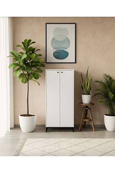 VİNMOB TV ÜNİTELERİ 2 KAPAKLI AYAKKABILIK RAFLI ÇOK AMAÇLI DOLAP ELBİSE VEYA ...