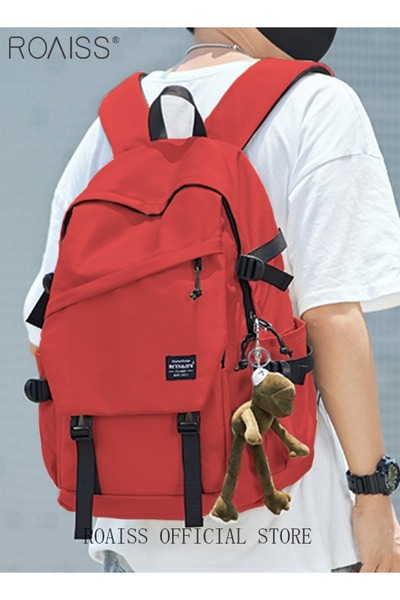ROAISS Classic Large Capacity Backpack Multifunction Casual Water Resistant Oxford Double Shoulder School