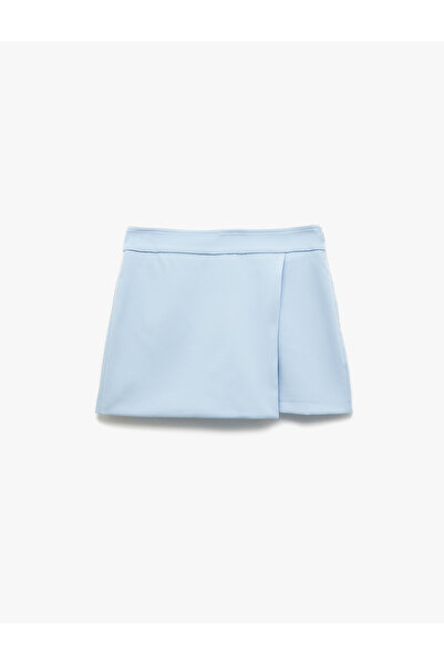 Koton Standard Waist Lined Double-Breasted Mini Shorts Skirt