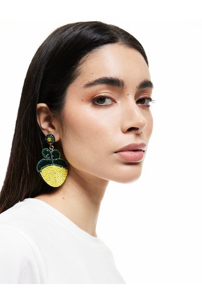 Koton Large Size Multi-Colored Beaded Fruit Earrings