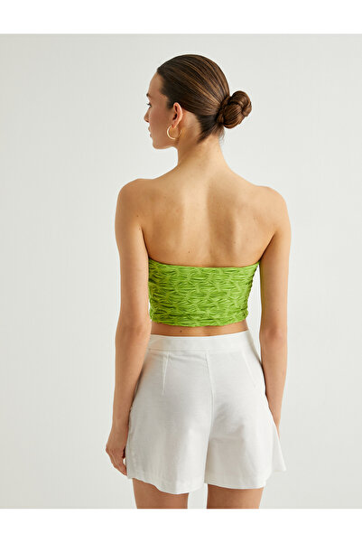 Koton Strapless Bustier Textured