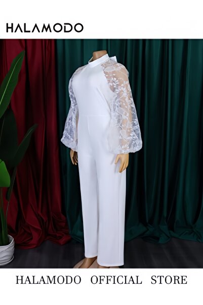 REOCLE Women's Jumpsuits With Belt Evening Prom Party Rompers Wide Leg Playsuit Pants