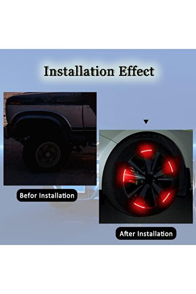 JZS Reflective Bumper Guard 40PCS Anti-Scratch Red