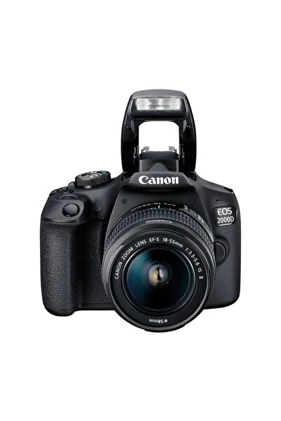Canon EOS 2000D DSLR Camera Black With 18-55mm IS II Lens + 75-300mm III Lens