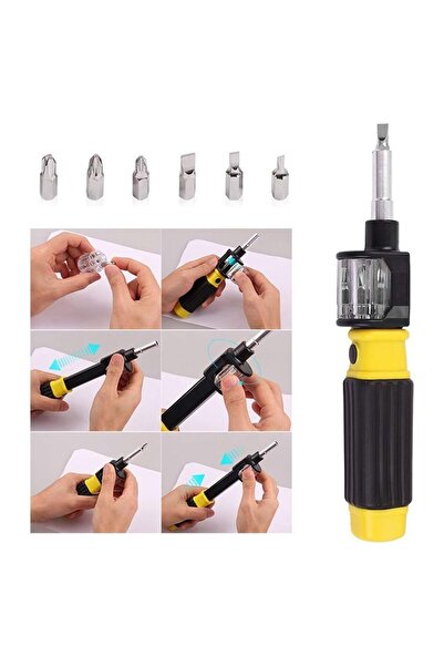 JZS Precision Screwdriver Bit 6 In1 360 Degree Flexible Hand Tool