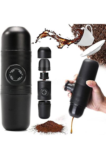 NO BRAND ماكينة قهوة يدوية، محمولة، ماكينة قهوة للسفر، تخييم خارجي