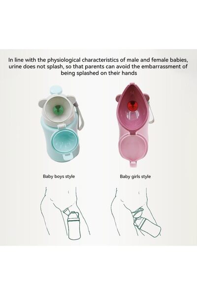 JZS Portable Emergency Urinal Potty for Kids Blue-Boy