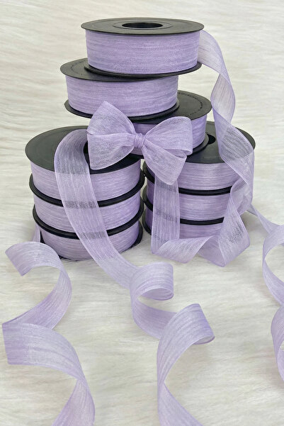 ZEYMERADE Κορδέλα λιλά λινό νοπέλι 2,5 εκ. 20 μέτρα, Κορδέλα διακόσμησης δώρου ειδικής περίστασης για προσωπικό δώρο