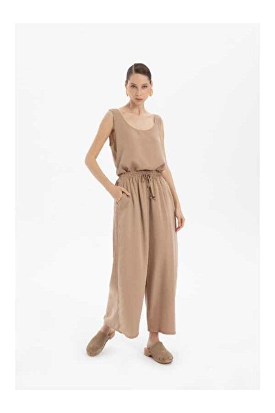 İpekçi Otantik Lyocell Dökümlü Palazzo Pantolon