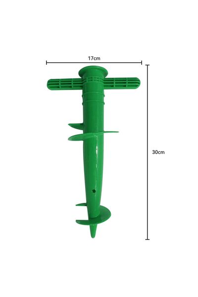 JZS Beach Umbrella Anchor Flag Stand 2PCS Green
