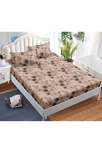 CHIRASO CHIRASO Fitted Sheet Set, Satin Cotton, 160x200 cm and 2 Pillowcases ...