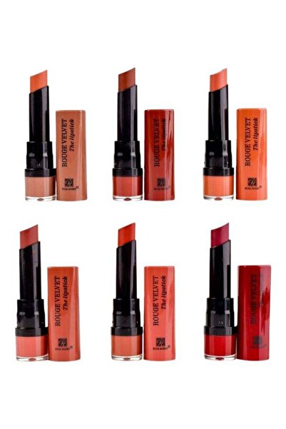 ROSE BERRYY أحمر شفاه مخملي غير لامع بنكهة التوت الوردي، 6 قطع، متعدد الألوان