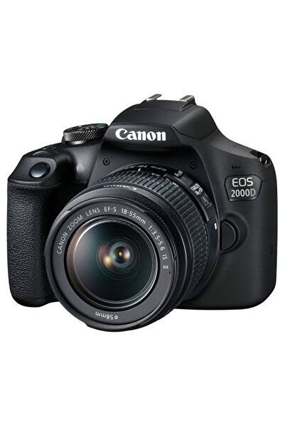Canon EOS 2000D DSLR Camera Black With 18-55mm IS II Lens + 75-300mm III Lens