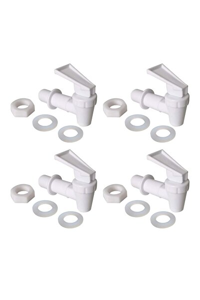 JZS صنبور تبريد بديل، 4 قطع، بلاستيك أبيض، فتحة واحدة، خالٍ من مادة BPA