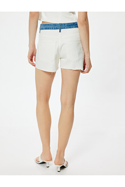 Koton αντίθεση χρωμάτων Μίνι τζιν σορτς