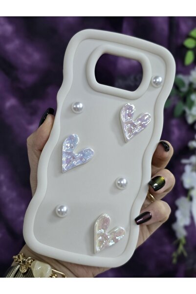 Magic Ring Poco X3 Pro / Poco X3 Nfc Compatible Shiny Heart & Pearl Detailed Soft Stylish Phone Case