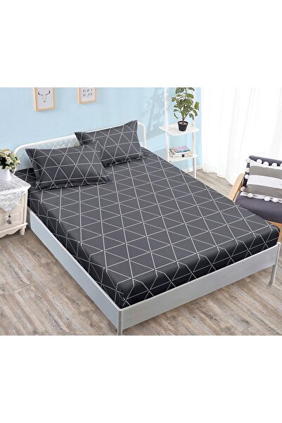 CHIRASO CHIRASO Fitted Sheet Set, Satin Cotton, 160x200 cm and 2 Pillowcases 52x80 cm