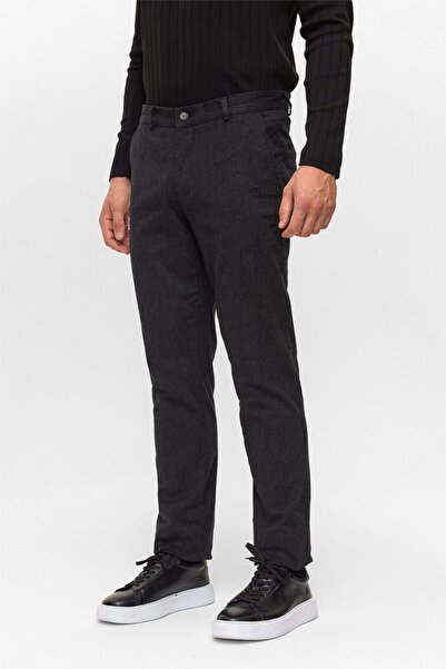 SÜVARİ Yan Cep Dobby Black Men's Fabric Trousers Pn2016600180