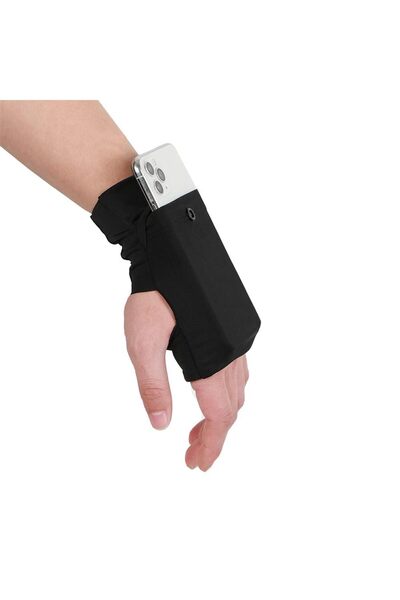 JZS Wrist Wallet Running Arm Band Phone Pouch Black