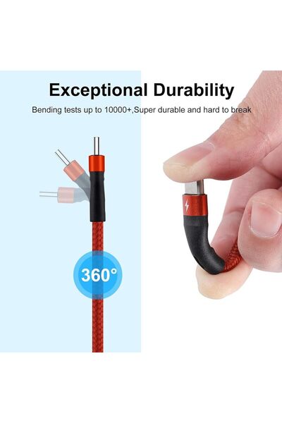 JZS 5-in-1 Charger Cable Nylon Braided 1.2m for iPhone Android