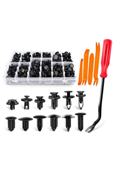 JZS 240 قطعة من مشابك تثبيت مصد السيارة، مسامير بلاستيكية باللون الأحمر