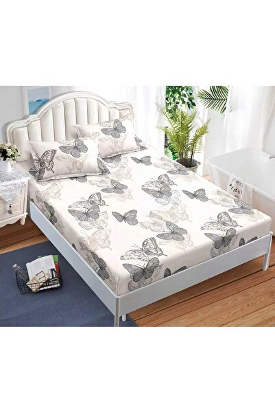 CHIRASO CHIRASO Fitted Sheet Set, Satin Cotton, 160x200 cm and 2 Pillowcases 52x80 cm