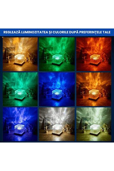 OferteTop 3D Ambient Light Projector With 16 Colors, Water Effect And Remote Control