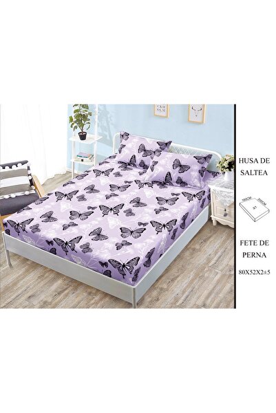 CHIRASO CHIRASO Fitted Sheet Set, Satin Cotton, 160x200 cm and 2 Pillowcases 52x80 cm