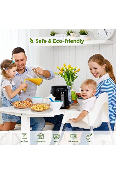 FORHOUSE Parchment Paper for Airfryer, 100 pcs, 20 cm, Brown