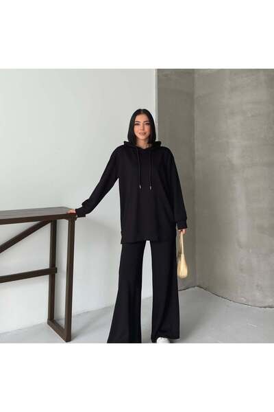 Tarzımızbir Kapşonlu modal kumaş alt üst tesettür eşefman takım