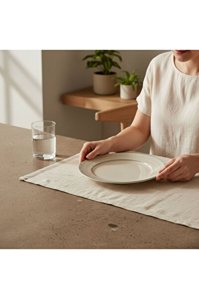 Güral Porselen Valeron 6 Pieces 27 cm Serving Plate Reactive Agate Vr 969