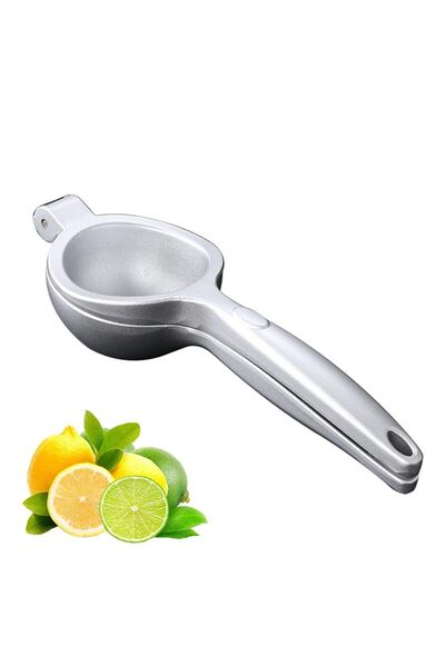 JZS عصارة ليمون يدوية من الفولاذ المقاوم للصدأ باللون الفضي