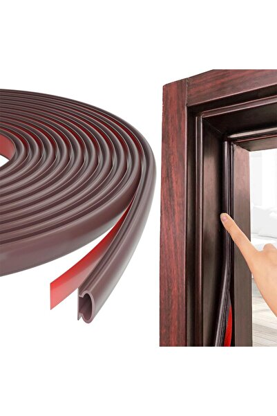 JZS Rubber Weather Stripping D Shape 6M Brown