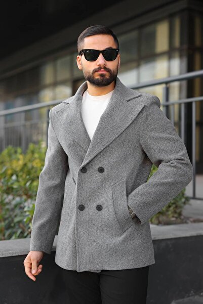 inpool Чоловічий, Застібка-круазе, Спортивно-класичний, Стандартний крій, Середня довжина, Кашемірний пальто 634