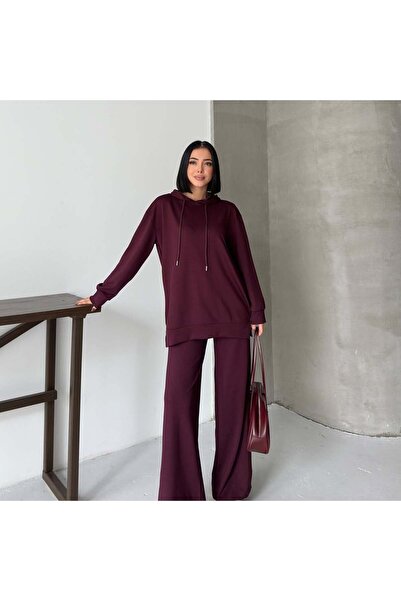 Tarzımızbir Kapşonlu modal kumaş alt üst tesettür eşefman takım