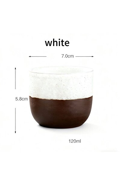 KB Coarse pottery coffee mug, handmade, Arabica coffee cup, Tea cup, 120ml, 1pc