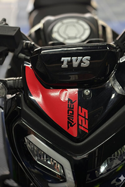 Banxtre TVS Raider 125 için Kırmızı Renk Raider 125 Kafa Detay Sticker