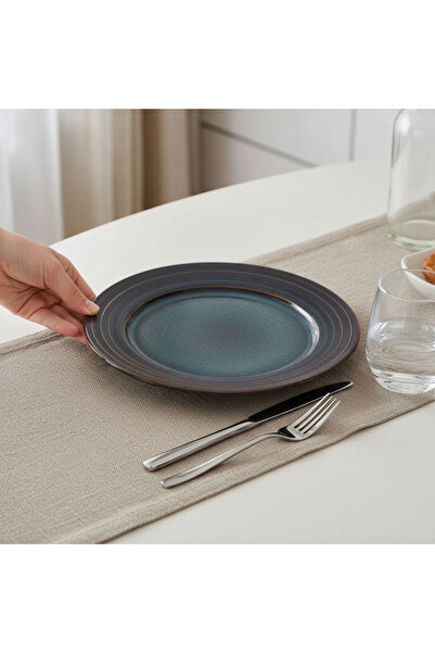 Güral Porselen Valeron 6 Pieces 27 cm Serving Plate Reactive Oasis 1131