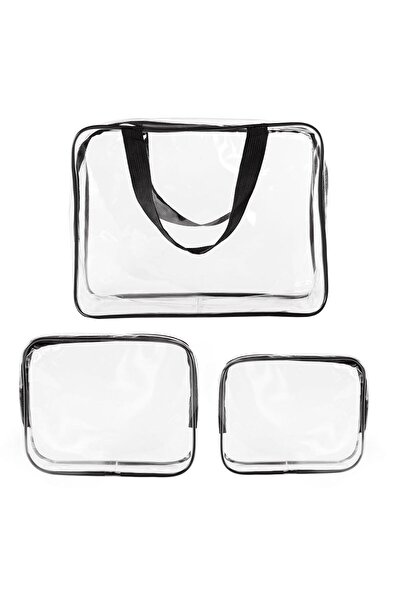 JZS Clear Makeup Bags 3 Pack TSA Approved PVC