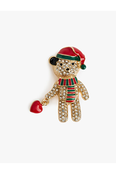 Koton Taş Detaylı Noel Baba Temalı Broş