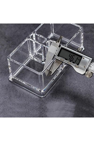 JZS Acrylic Tea Bag Holder Two Lattices Organizer Sugar Caddy Dispenser