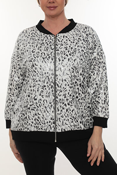 KRUVAZE BÜYÜK BEDEN.MODAL.FERMUARLI.BOMBER