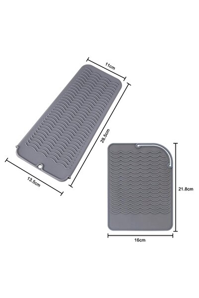 JZS Heat Resistant Mat 2 Pack for Curling Irons Straightener Silicone