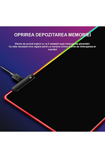 FORHOUSE Gaming Mousepad, RGB Lighting, 300 x 800 x 4 mm