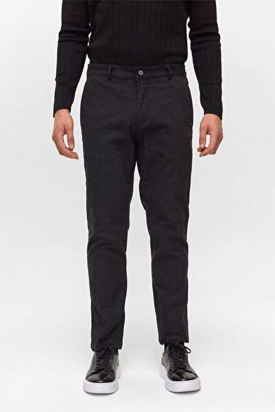 SÜVARİ Yan Cep Dobby Black Men's Fabric Trousers Pn2016600180