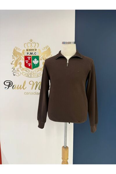 Paul Martin Canadian Pms1002 Thessaloniki Knitted Half Zipper Men's Sweatshirt